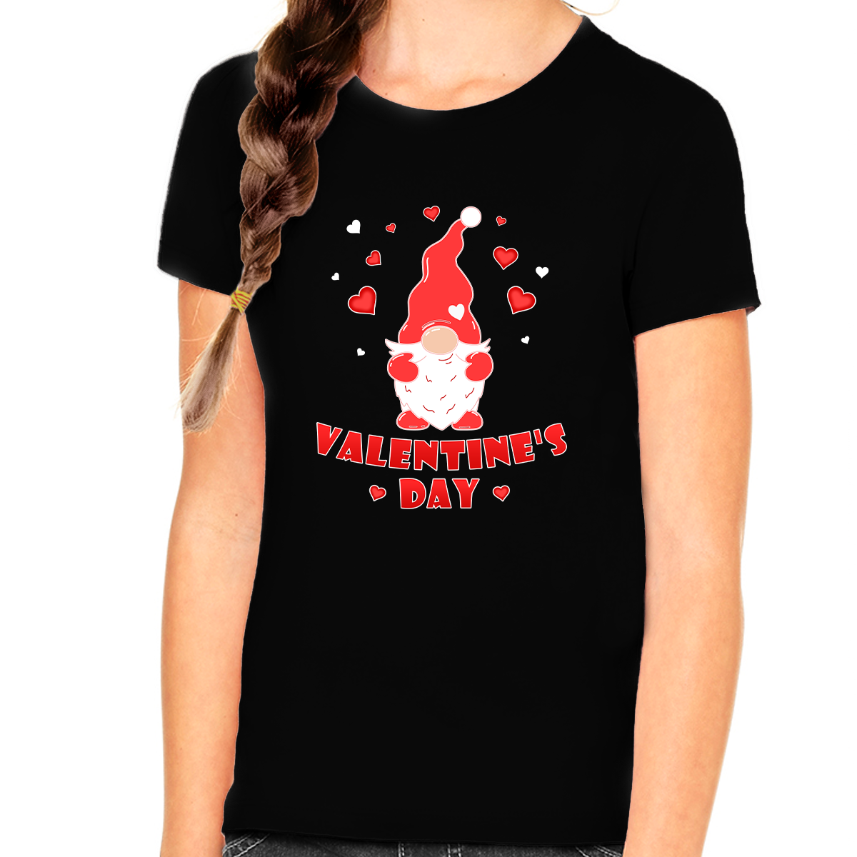 Girls Valentines Day Shirt Gnome Valentine Shirt Cute Valentine Shirt Valentines Day Gifts for Kids
