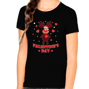 Valentine's Day Shirt for Girls Plaid Girls Cute Valentines Day Shirt Valentines Day Gifts for Kids