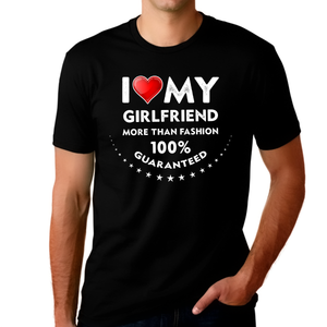 I Love My Girlfriend Shirt Cool Valentines Day Outfit Men Love Shirt Valentines Day Gifts for Him