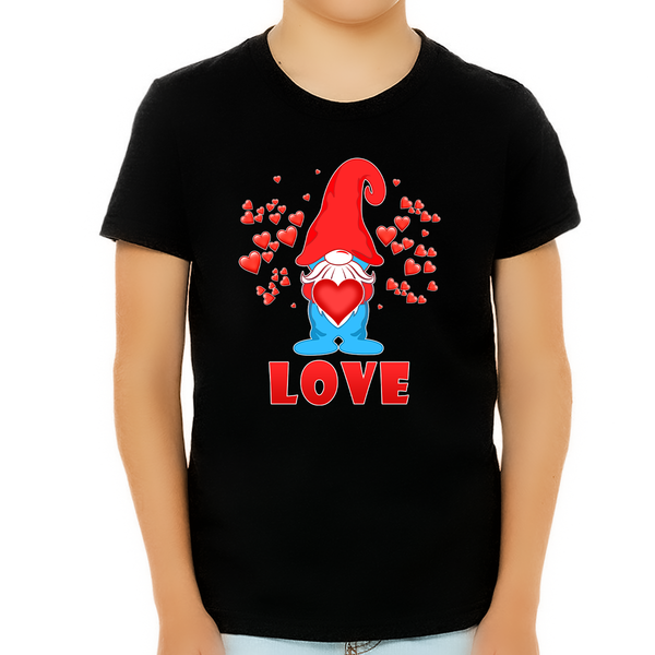 Valentine Shirts for Boys Kids Gnome Valentine's Day Shirts for Boys Valentines Day Gifts for Boys