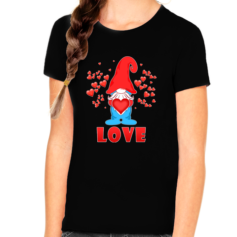 Valentine Shirts for Girls Kids Gnome Valentine's Day Shirts for Girls Valentines Day Gifts for Girls