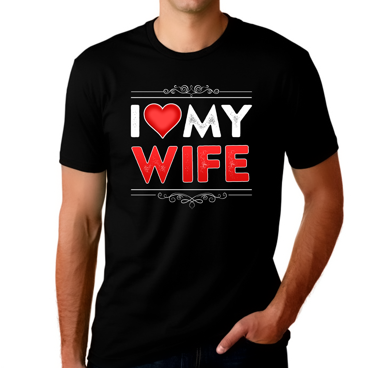 I Love My Wife Shirt Funny Valentines I Heart My Wife Cool Love Shirt Valentines Day Gifts for Him
