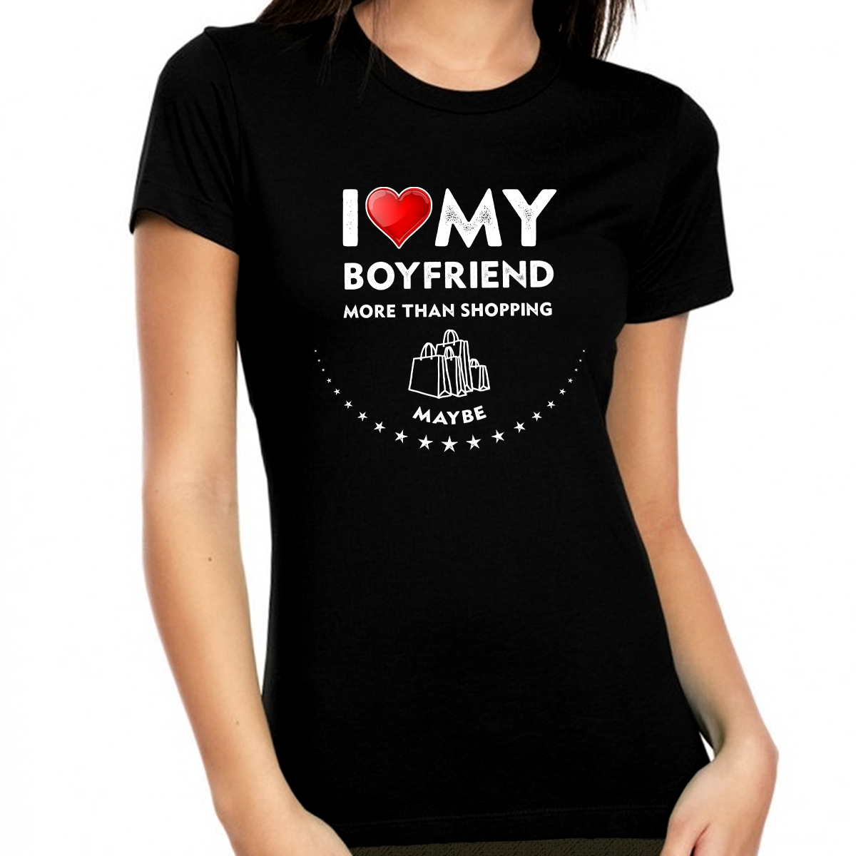 I Love My Boyfriend Shirt Valentines I Heart Shirts Love Heart Shirt Valentines Day Gifts for Her