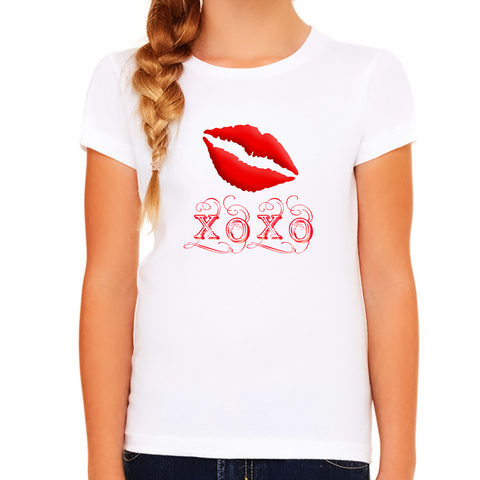 Girls Valentines Day Shirt - Valentines Day Shirts for Girls - XOXO Valentine Shirts for Kids
