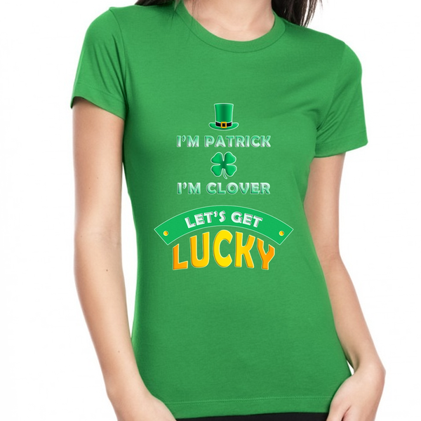 Irish Shirt for Women St Patricks Day T-Shirt Saint Patrick's Shamrock Shirts Kiss Me Irish Shirt