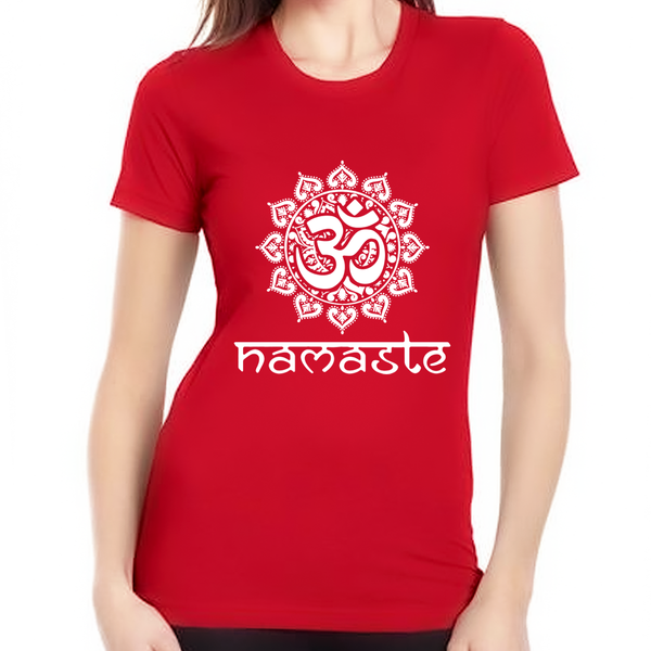 Yoga Tops for Women - Premium Yoga Shirts for Women Vintage OM Yoga Shirt Mantra Hot Yoga Shirt