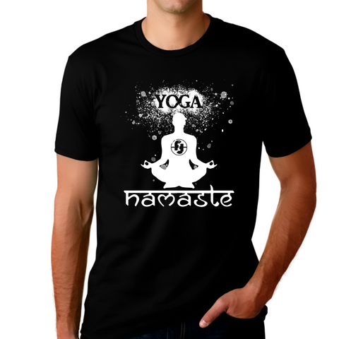 Premium Mens Yoga Shirts for Men Vintage Namaste Yoga Shirt Mantra Hot Yoga TShirt