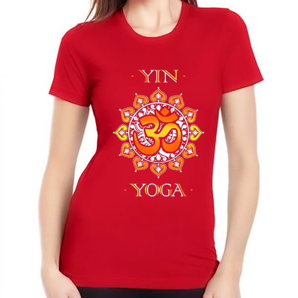 Yoga Tops for Women - Womens YIN Yoga Shirts for Women Premium Vintage OM YIN Yoga Shirt Mantra YIN Yoga Shirt