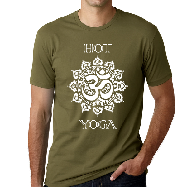 Premium Mens HOT Yoga Shirts for Men Vintage OM HOT Yoga Shirt
