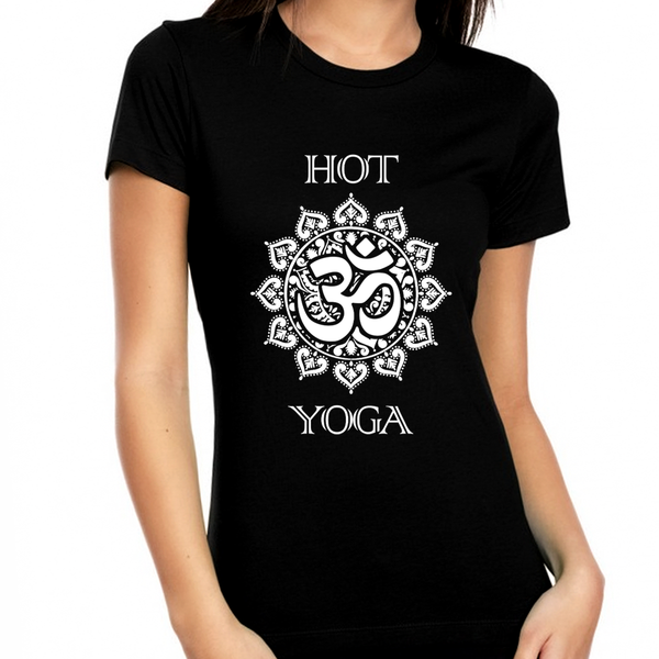 Yoga Tops for Women - Womens HOT Yoga Shirts for Women Premium Vintage OM HOT Yoga Shirt