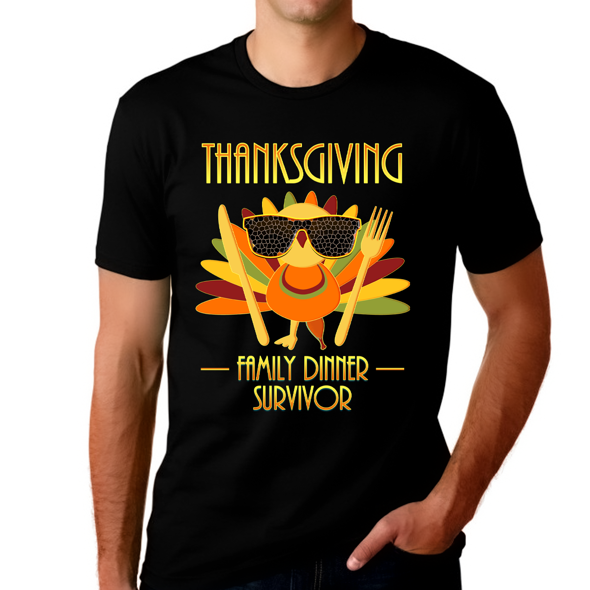 Thanksgiving Shirts for Men Thanksgiving Clothes for Men Thanksgiving Dinner Survivor Fall Shirts