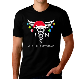 Christmas Nurse Shirts for Male Nurse RN Christmas Shirts for Men Funny Nurse Shirt Gift