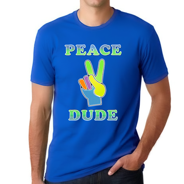 Perfect Dude Shirts for Men - Peace Dude - Perfect Dude Shirt - Pound It Noggin Shirt - Blue