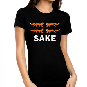 For Fox Sake Shirt Womens Funny Shirts for Women Adult Sarcastic Humor Graphic Tees