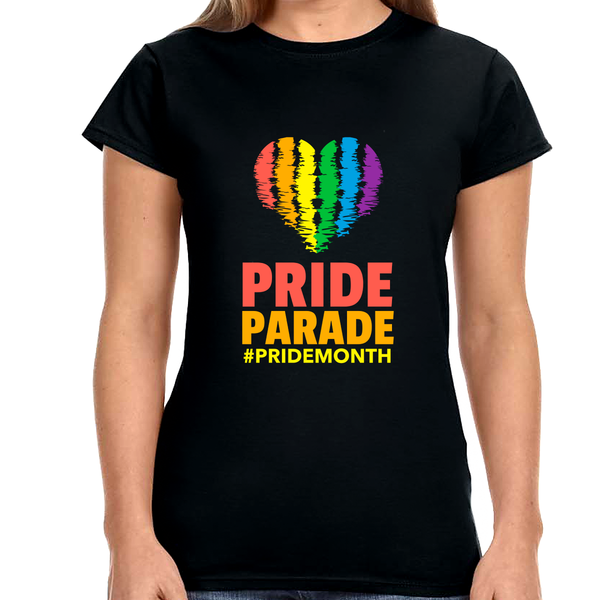 Pride Parade LGBTQ Flag Gay Pride Month Lesbian Transgender Shirts for Women