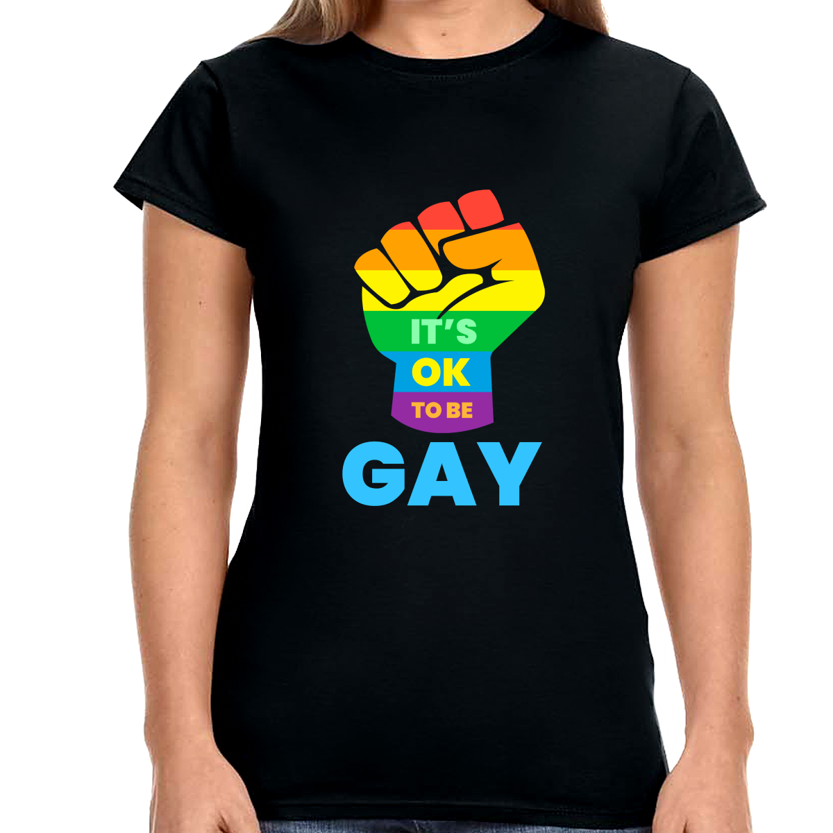 It's OK to Be Gay Gender Equality LGBTQ Pride Day Gay Parade Womens Shirts