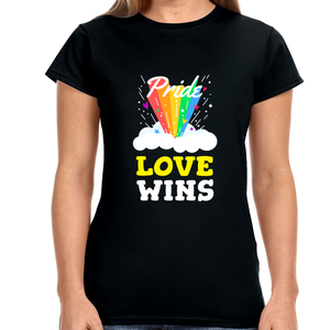 Love Wins LGBT Pride Rainbow Lesbian Gay Pride Gay Pride Shirts for Women