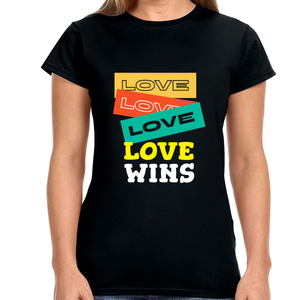 Love Wins Lesbian Gay Bisexual Transgender LGBT Ally Womens T Shirts