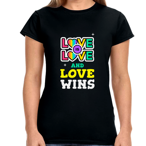 Love Wins Lesbian Gay Bisexual Transgender Queer LGBTQ Ally Shirts for Women