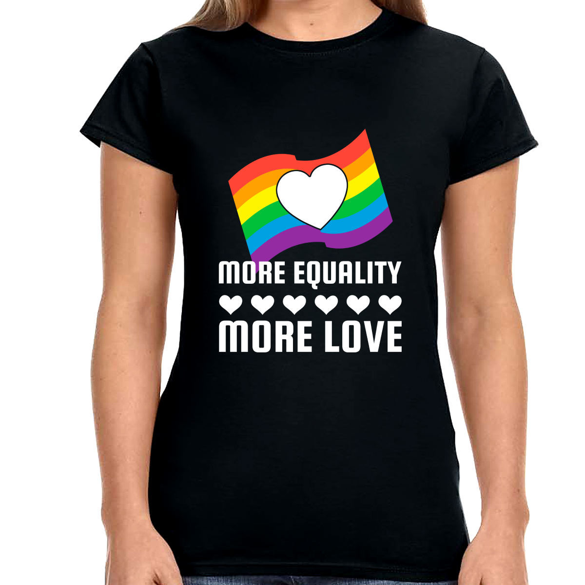 LGBT More Equality More Love LGBTQ Gay Lesbian LGBT Pride Womens Shirts