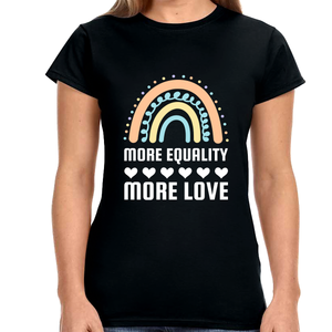 LGBT More Equality More Love T-Shirt LGBTQ Gay Lesbian LGBT Womens T Shirts