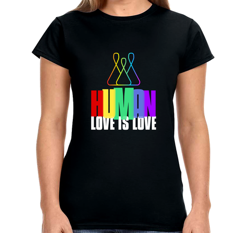 LGBT Human Rainbow Shirt Women Men Gay Pride Shirt Rainbow Women Tops