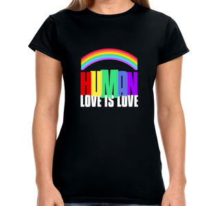 LGBT Human Rainbow Shirt Men Women Gay Pride Shirt Rainbow Shirts for Women