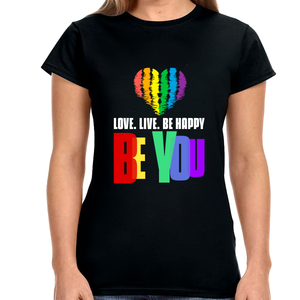 Pride Shirt Women Men LGBTQ Rainbow Shirt Be You LGBT Womens T Shirts