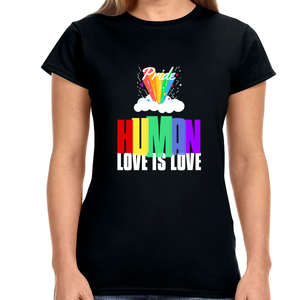 LGBT Human Rainbow Shirt Gay Lesbian Pride Shirt Rainbow Shirts for Women