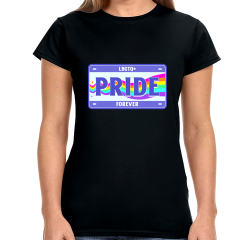 LGBTQ+ Forever LGBT Lesbian Gay Pride Month LGBT Ally Womens T Shirts