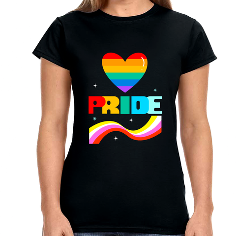 Pride Shirt LGBT Pride Rainbow Flag Gay Lesbian Pride Ally Women Tops