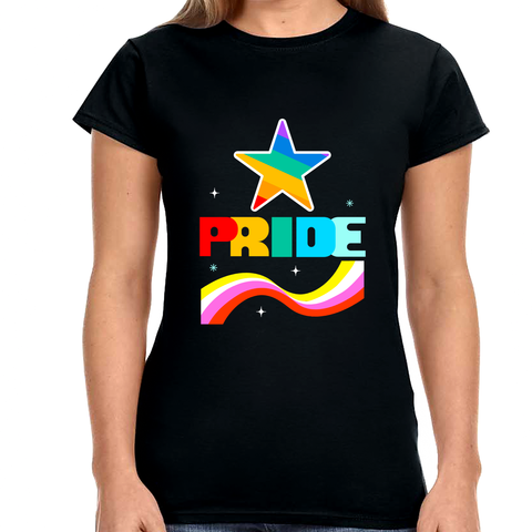 Pride LGBT Love Live Be Happy Love Pride LGBT Equality Shirts for Women