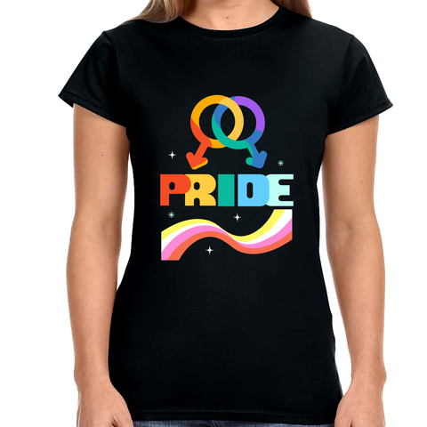 Pride LGBT Love Live Be Happy Love Pride Month LGBTQ Womens T Shirts