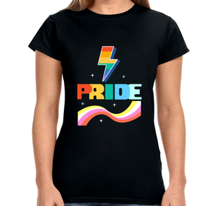 Pride LGBT Love Live Be Happy LGBT Flag Gay Pride Month Womens Shirts