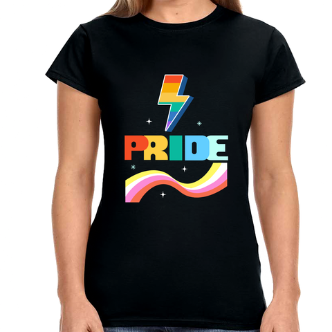 Pride LGBT Love Live Be Happy LGBT Flag Gay Pride Month Womens Shirts