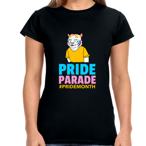 Pride Parade LGBT Pride Rainbow Flag Lesbian Gay Pride Ally Shirts for Women