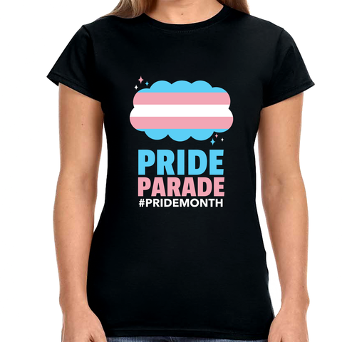 Pride Parade LGBT Pride Rainbow Flag Gay Lesbian Pride Ally Shirts for Women