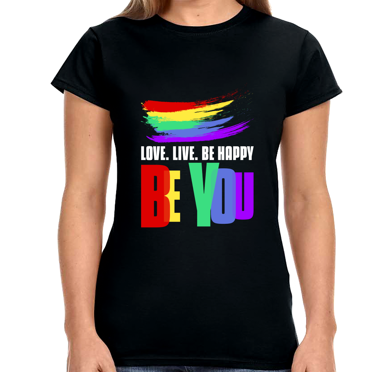 Be You Shirt LGBTQ Pride Rainbow Flag Gay Lesbian Pride Ally Women Tops