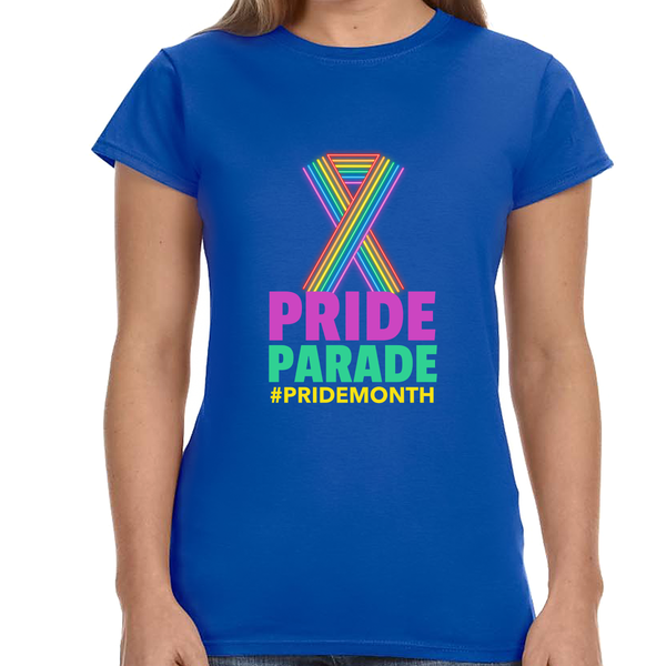 Pride Parade Shirt LGBTQ Pride Rainbow Graphic Tees Gay Shirts for Women