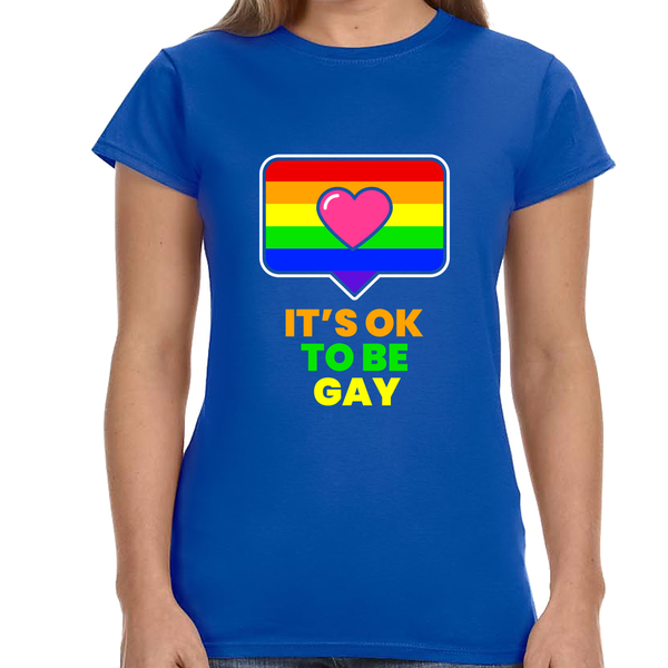 It's OK to Be Gay LGBT Lesbian Gay Bisexual Transgender Gay Shirts for Women