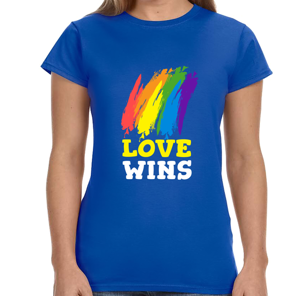 Love Wins LGBT Lesbian Pride Month Transgender Rainbow Gay Women Tops