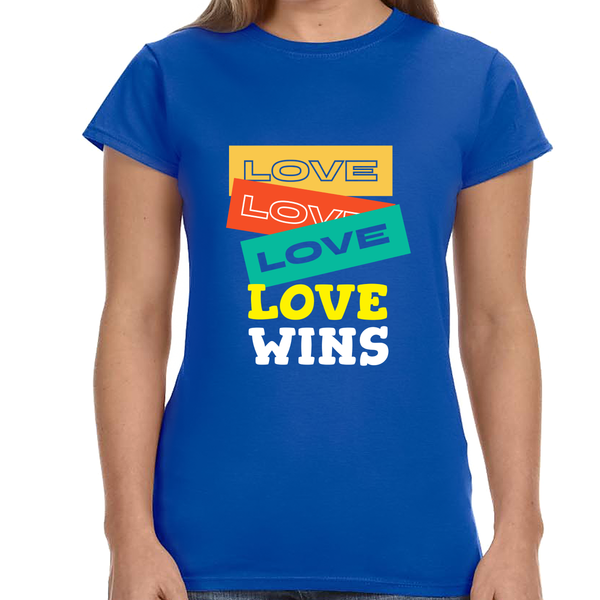 Love Wins Lesbian Gay Bisexual Transgender LGBT Ally Womens T Shirts