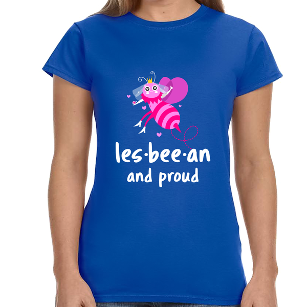 Lesbeean and Proud Bee Lesbian Shirts Gay LGBTQ Equality Women Tops