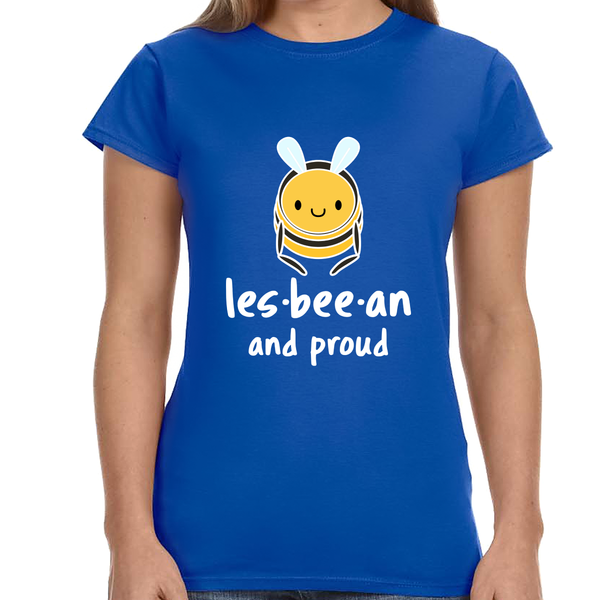 Lesbeean and Proud Bee Lesbian Shirt Womens Gay Lesbian Womens T Shirts