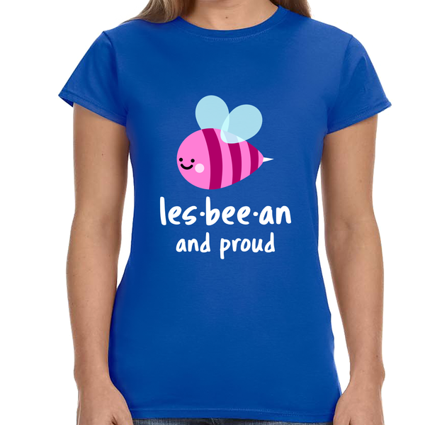 Lesbeean and Proud Bee Lesbian Shirt Womens LGBT Gay Lesbian Women Tops