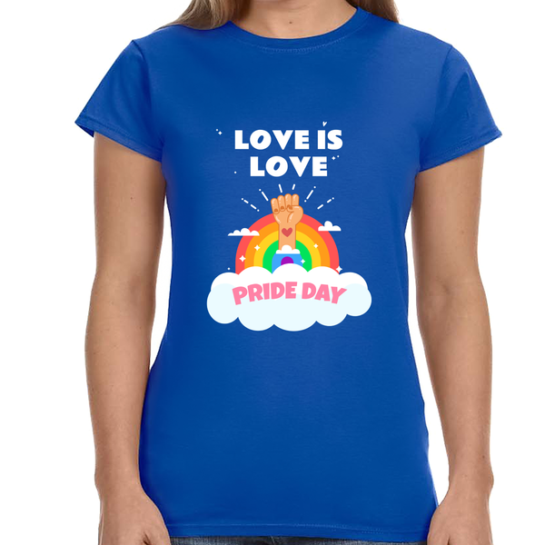 Love is Love Gay Pride Month LGBTQ Rainbow Lesbian Gay Shirts for Women