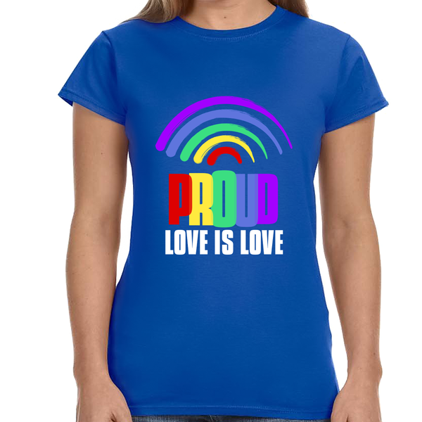 Proud LGBT Shirt Love is Love TShirts Gay Pride Day Rainbow Womens T Shirts