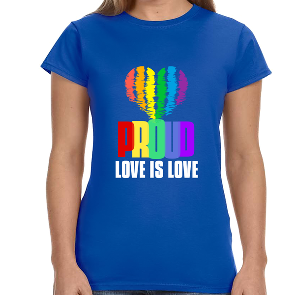 Proud LGBT TShirt Love is Love Shirt Equality Human Rights Shirts for Women