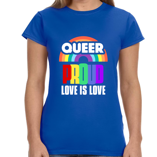 Proud LGBT Shirt Love is Love Shirt Human Rights Gay Pride Shirts for Women