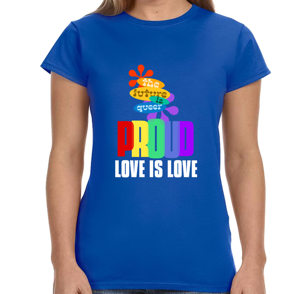 Proud LGBT Love is Love Lesbian Gay LGBTQ Pride Shirt LGBT Womens T Shirts